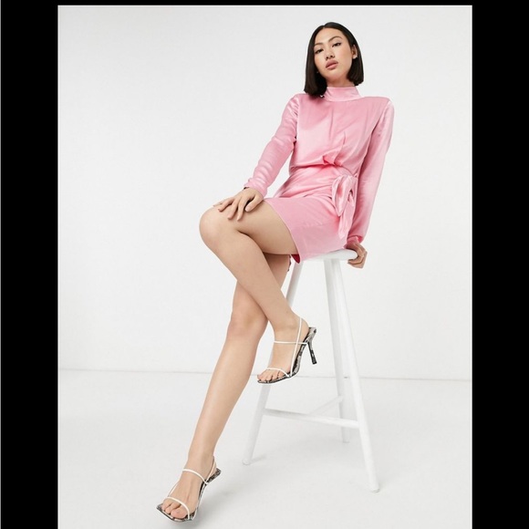 & Other Stories Pink Lon Sleeve Dress - Picture 2 of 3